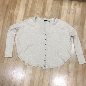 Urban Outfiter oversized thermal button-front top